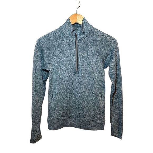 Lululemon Engineered Warmth Half Zip Submarine/White Size 2 - Picture 6 of 11